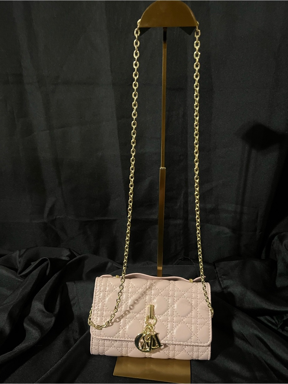 Dior Pale Pink Quilted Leather Crossbody with Gold Hardware - Picture 12 of 12